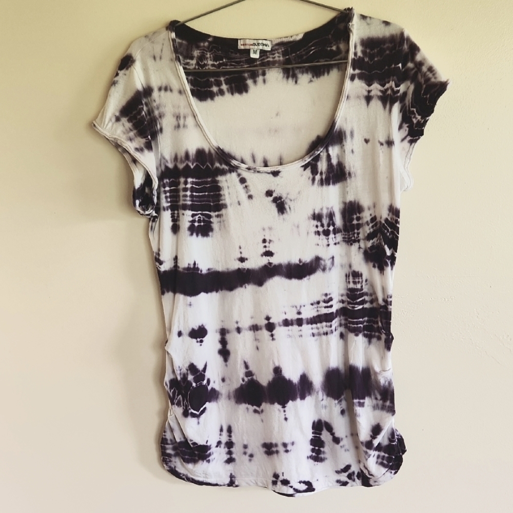 AMERICAN BUDDHA, Purple and White tie-dye T-Shirt, Size M